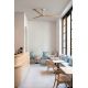 Lustre cu ventilator - Ventilator smart sistem TUYA si telecomanda KLIM M 125cm, alb/ pin