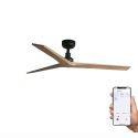 Ventilator smart sistem TUYA si telecomanda KLIM M 125cm, negru/ pin