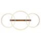 Plafoniere - Plafoniera LED metal cu efect de lemn FLETCHER D2