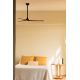 Lustre cu ventilator - Ventilator smart sistem TUYA si telecomanda KLIM M 125cm, negru/ nuc