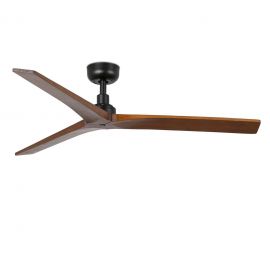Lustre cu ventilator - Ventilator aplicat tavan cu telecomanda KLIM M 125cm, negru/ nuc