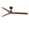 Ventilator aplicat tavan cu telecomanda KLIM M 125cm, negru/ nuc