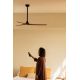 Lustre cu ventilator - Ventilator aplicat tavan cu telecomanda KLIM M 125cm, negru/ nuc