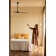 Lustre cu ventilator - Ventilator aplicat tavan cu telecomanda KLIM M 125cm, negru/ nuc