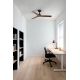 Lustre cu ventilator - Ventilator smart sistem TUYA si telecomanda KLIM S 92,5cm, negru/ nuc
