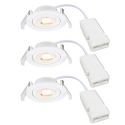 Set de 3 spoturi LED incastrabile directionabile Monolo alb