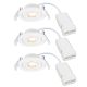 Spoturi tavan fals - Set de 3 spoturi LED incastrabile directionabile Monolo alb