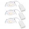 Set de 3 spoturi LED incastrabile directionabile Monolo alb