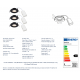 Spoturi tavan fals - Set de 3 spoturi LED incastrabile directionabile Monolo negru