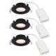 Spoturi tavan fals - Set de 3 spoturi LED incastrabile directionabile Monolo negru