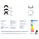 Spoturi tavan fals - Set de 3 spoturi incastrabile baie IP65 LED Olea negru