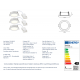 Spoturi tavan fals - Set de 3 spoturi incastrabile baie IP65 LED Olea alb