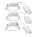 Set de 3 spoturi incastrabile baie IP65 LED Olea alb