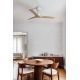 Lustre cu ventilator - Ventilator smart sistem TUYA si telecomanda KLIM S 92,5cm, alb/ pin
