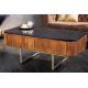 Masute Living - Masuta design retro Gatsby 110cm Mango/ marmura neagra