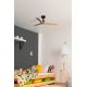 Lustre cu ventilator - Ventilator smart sistem TUYA si telecomanda KLIM S 92,5cm, negru/ pin