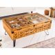 Masute Living - Masuta de cafea vintage SEVEN SEAS 100cm lemn masiv de pin cu spatiu de depozitare