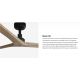Lustre cu ventilator - Ventilator incastrat tavan cu telecomanda KLIM S 92,5cm, alb/ pin