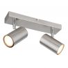 Aplica de perete / tavan cu 2 spoturi directionabile design modern ROBBY nickel mat
