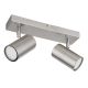 Plafoniere cu spoturi, Spoturi aplicate - Aplica de perete / tavan cu 2 spoturi directionabile design modern ROBBY nickel mat