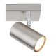 Plafoniere cu spoturi, Spoturi aplicate - Aplica de perete / tavan cu 2 spoturi directionabile design modern ROBBY nickel mat