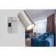 Aplice cu Spot - Aplica cu spot directionabil ROBBY nickel mat