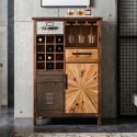 Bar vintage ATELIER 120cm, lemn de pin natural