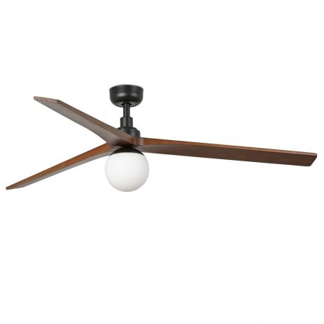 Lustre cu ventilator - Lustra cu Ventilator aplicat tavan cu telecomanda KLIM L 150cm, negru/ nuc