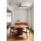 Lustre cu ventilator - Lustra cu Ventilator aplicat tavan cu telecomanda KLIM L 150cm, negru/ nuc