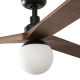 Lustre cu ventilator - Lustra cu Ventilator aplicat tavan cu telecomanda KLIM L 150cm, negru/ nuc