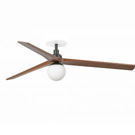 Lustre cu ventilator - Lustra cu Ventilator incastrat tavan cu telecomanda KLIM L 150cm, negru/ nuc