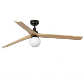 Lustre cu ventilator - Lustra cu Ventilator aplicat tavan cu telecomanda KLIM L 150cm, negru/ pin