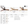 Lustra cu Ventilator aplicat cu telecomanda KLIM L 150cm, alb/ pin