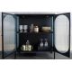 Vitrine - Vitrina moderna din metal si sticla Amsterdam 105cm