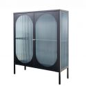 Vitrina moderna din metal si sticla Amsterdam 105cm