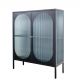 Vitrine - Vitrina moderna din metal si sticla Amsterdam 105cm