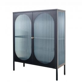 Vitrina moderna din metal si sticla Amsterdam 105cm