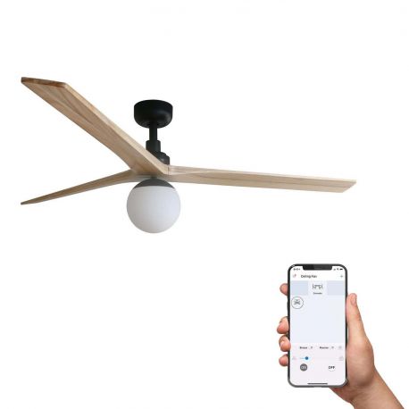 Lustre cu ventilator - Lustra cu Ventilator Smart sisitem Tuya cu telecomanda KLIM L 150cm, negru/ pin