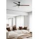Lustre cu ventilator - Lustra cu Ventilator Smart sisitem Tuya cu telecomanda KLIM L 150cm, negru/ nuc