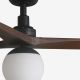 Lustre cu ventilator - Lustra cu Ventilator Smart sisitem Tuya cu telecomanda KLIM L 150cm, negru/ nuc