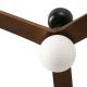 Lustre cu ventilator - Lustra cu Ventilator Smart sisitem Tuya cu telecomanda KLIM L 150cm, negru/ nuc