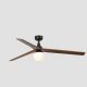 Lustre cu ventilator - Lustra cu Ventilator Smart sisitem Tuya cu telecomanda KLIM L 150cm, negru/ nuc