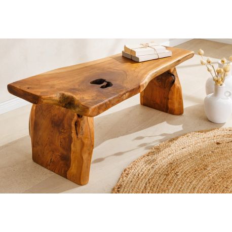 Banchete-Tabureti - Banca din lemn de tec Nature Root 100cm
