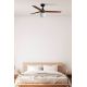 Lustre cu ventilator - Lustra cu Ventilator aplicat tavan cu telecomanda KLIM M 125cm, negru/ nuc