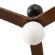 Lustre cu ventilator - Lustra cu Ventilator aplicat tavan cu telecomanda KLIM M 125cm, negru/ nuc