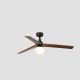 Lustre cu ventilator - Lustra cu Ventilator aplicat tavan cu telecomanda KLIM M 125cm, negru/ nuc