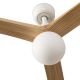 Lustre cu ventilator - Lustra cu Ventilator aplicat tavan cu telecomanda KLIM M 125cm, alb/ pin