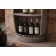 Biblioteci-Rafturi - Raft jumătate de butoi de vin, Bodega 80cm pin natur