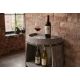 Biblioteci-Rafturi - Raft jumătate de butoi de vin, Bodega 80cm pin natur