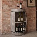 Raft jumătate de butoi de vin, Bodega 80cm pin natur